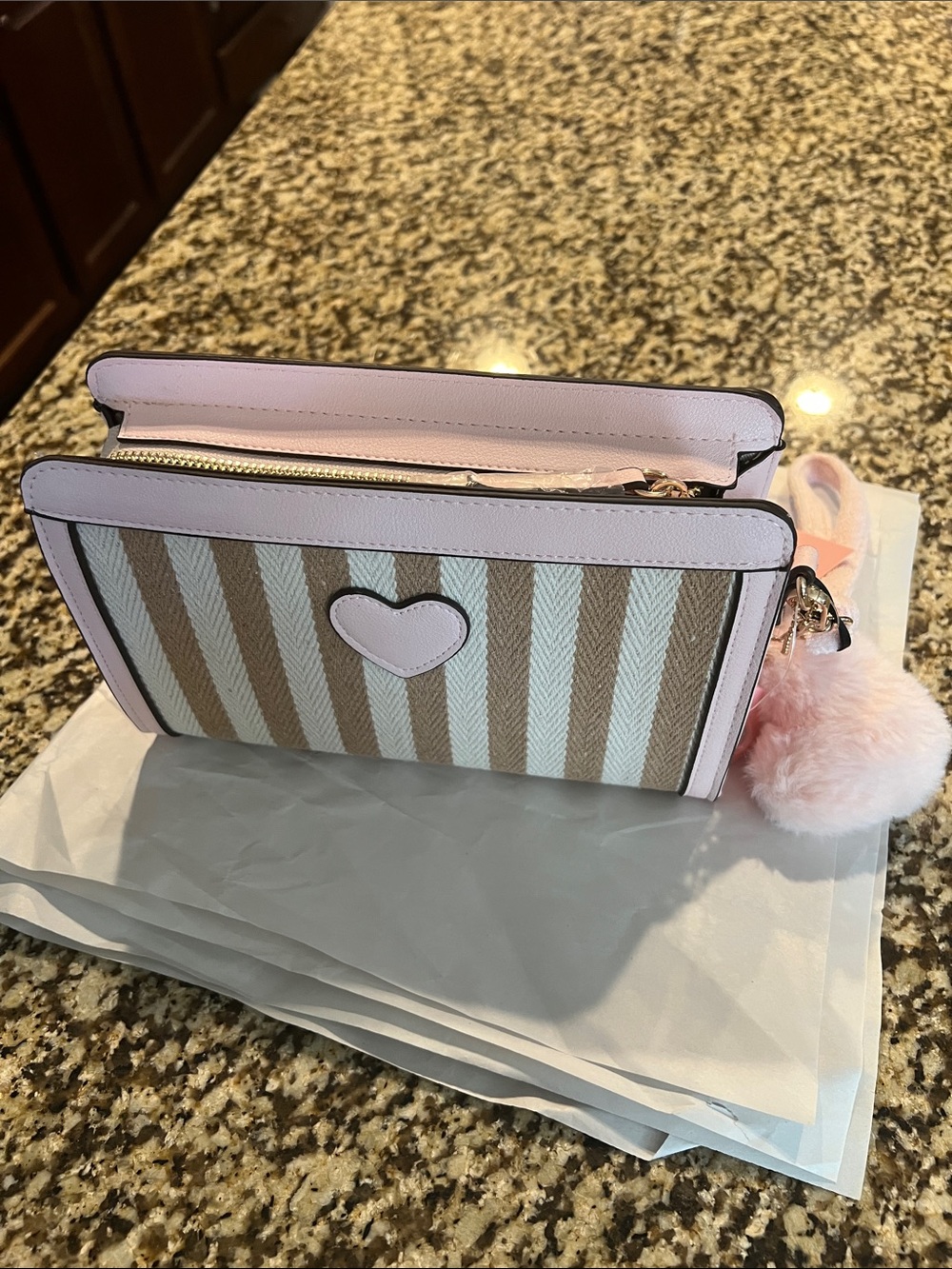 Juicy Couture sand stone strips wristlet - Picture 2 of 3